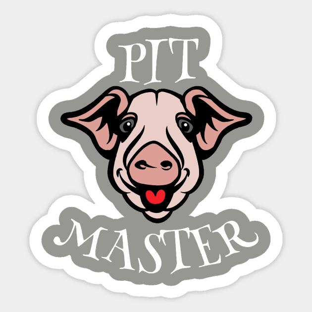 Bbq Pit Boys Pitmasters Pig White Sticker by Hoang Bich